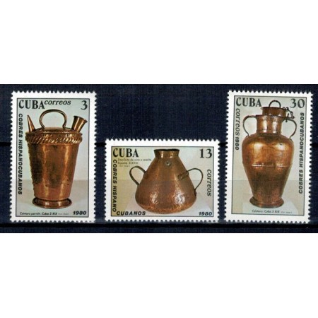 Cuba 1980 - Mestesuguri, antichitati de cupru, serie neuzata Cuba 1980 - Mestesuguri, antichitati de cupru, serie neuzata