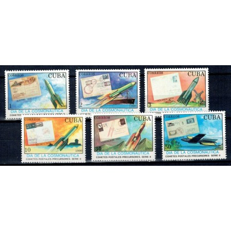 Cuba 1990 - Ziua Cosmonauticii, timbru pe timbru, serie neuzata Cuba 1990 - Ziua Cosmonauticii, timbru pe timbru, serie neuzata
