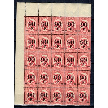 Finlanda 1921 - Mi109 bloc de 25 neuzat Finlanda 1921 - Mi109 bloc de 25 neuzat