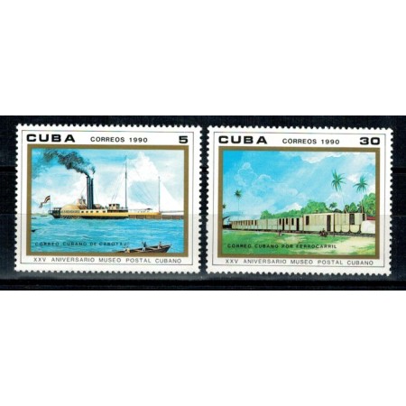Cuba 1990 - Muzeul postal, vapor, serie neuzata Cuba 1990 - Muzeul postal, vapor, serie neuzata