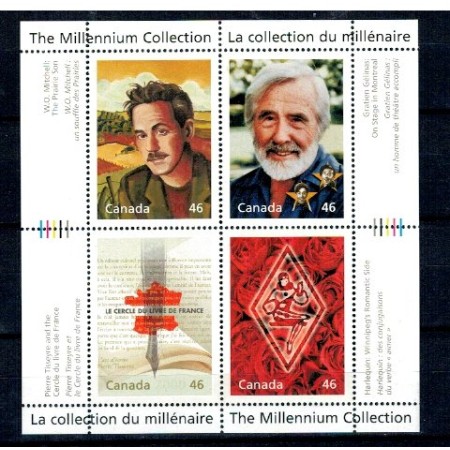 Canada 1999 - Millennium, personalitati, bloc neuzat Canada 1999 - Millennium, personalitati, bloc neuzat