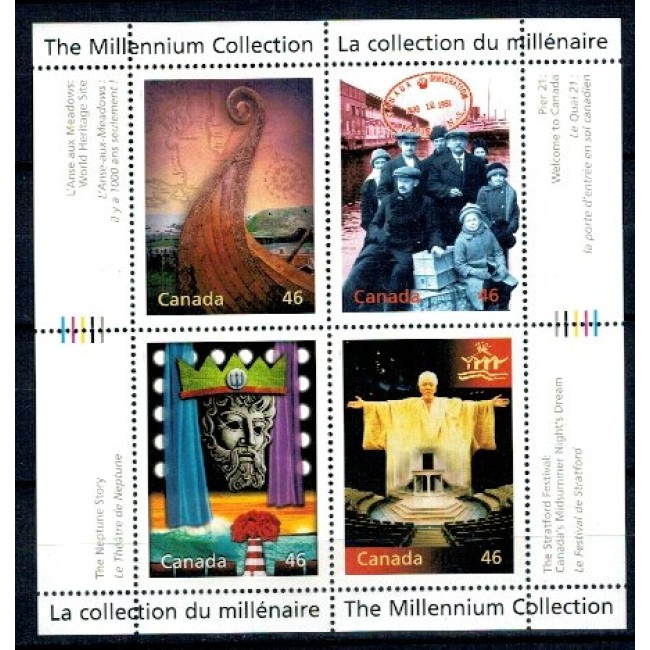 Canada 1999 - Millennium, personalitati, bloc neuzat