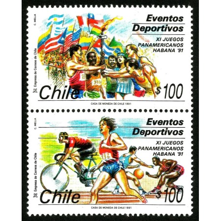 Chile 1991 - Sport, serie neuzata Chile 1991 - Sport, serie neuzata