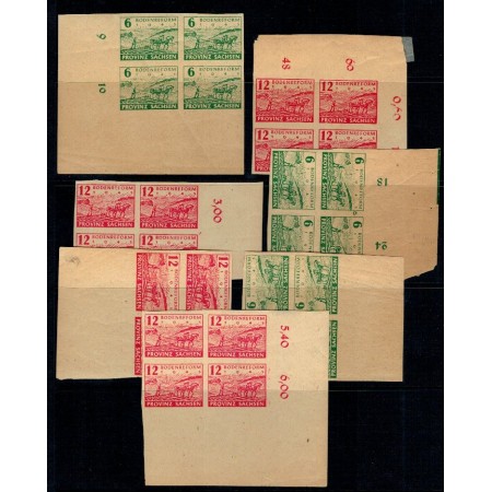 Saxonia 1946 - Bodenreform, lot ndt nestampilat Saxonia 1946 - Bodenreform, lot ndt nestampilat