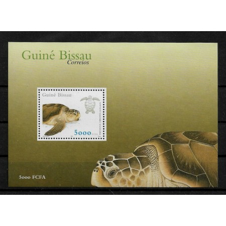 Guinea Bissau 2001 - Fauna, broasca testoasa, colita neuzata Guinea Bissau 2001 - Fauna, broasca testoasa, colita neuzata