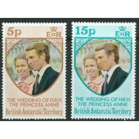 British Antarctic 1973 - Royal wedding, serie neuzata British Antarctic 1973 - Royal wedding, serie neuzata