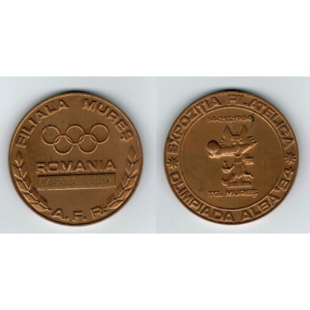 Romania 1984 - Medalie Expo. filatelica Olimpiada Alba, Tg.Mures