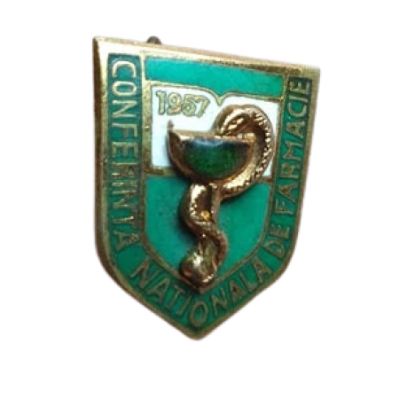 Insigna Conferinta Nationala de Farmacie 1957 Insigna Conferinta Nationala de Farmacie 1957