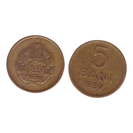 Romania 1957 - 5 bani, circulata
