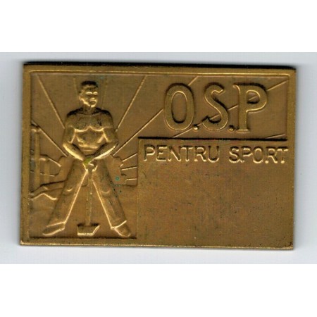 Placheta OSP - Pentru Sport, bronz, ca.1945-1947