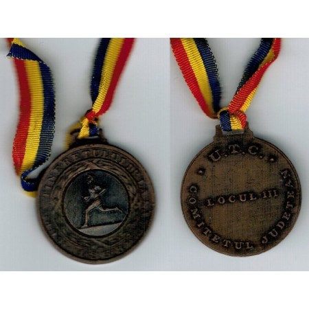 Romania 1968 - Medalie UTC, atletism, loc III