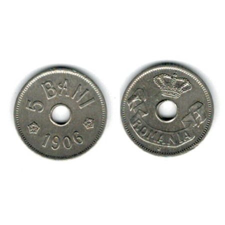 Romania 1906 - 5 bani J, XF Romania 1906 - 5 bani J, XF