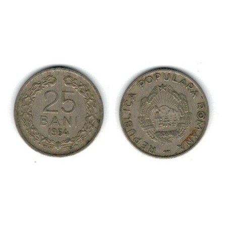Romania 1954 - 25 bani, circulata Romania 1954 - 25 bani, circulata