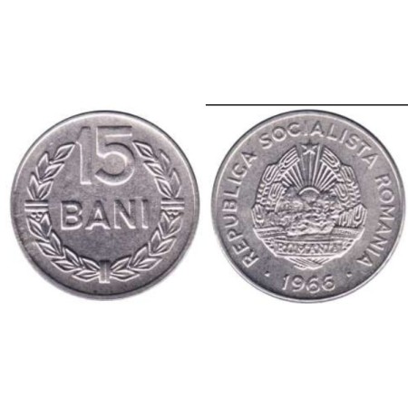 Romania 1966 - 15 bani, circulata
