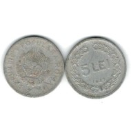 Romania 1948 - 5 lei Aluminiu, circulata
