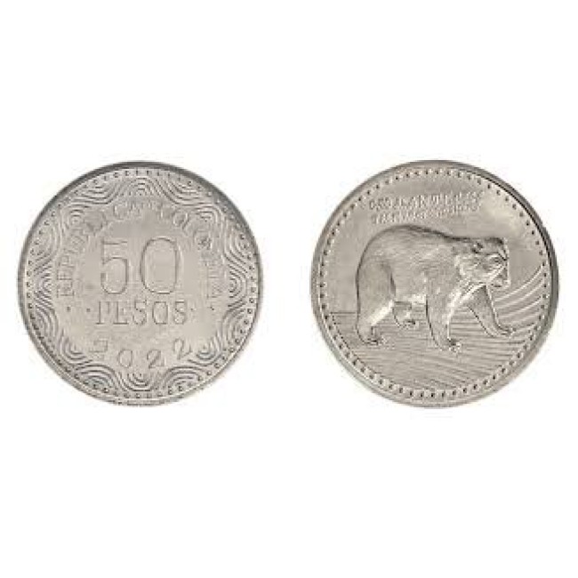 Columbia 2022 - 50 pesos, urs, UNC