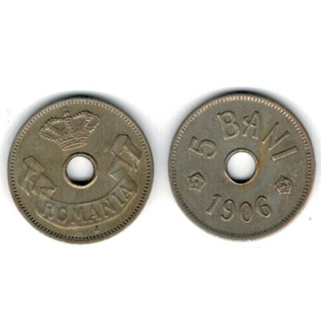 Romania 1906 - 5 bani J, aXF Romania 1906 - 5 bani J, aXF