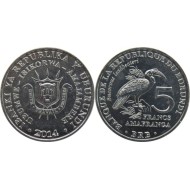 Burundi 2014 - 5 francs, bucorvus leadbeateri, UNC