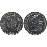 Burundi 2014 - 5 francs, bycanistes bucinator, UNC