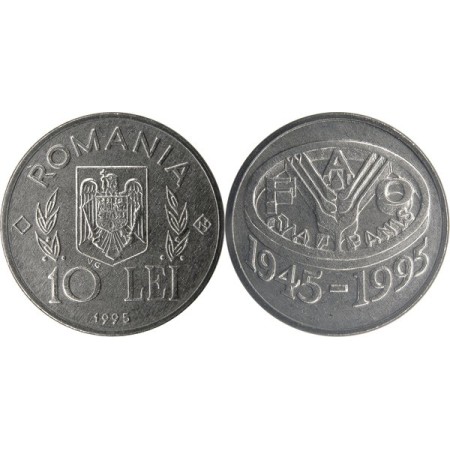 Romania 1995 - 10 lei FAO, cu N in romb, UNC