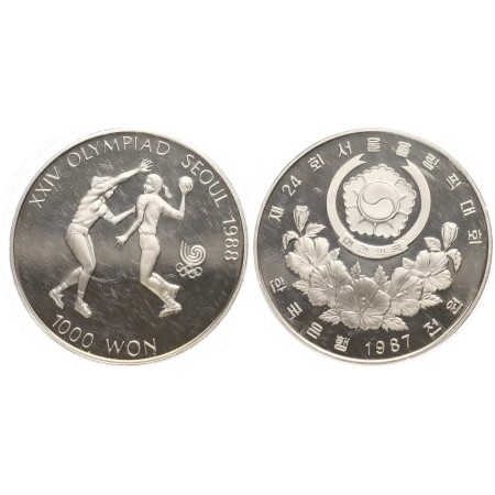 Korea de Sud 1987 - 1000 won, Jocurile Olimpice, handbal, UNC
