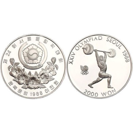 Korea de Sud 1988 - 2000 won, ridicarea greutatii, PROOF
