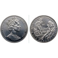 Gibraltar 1993 - 1 crown, Lillehammer, schi, UNC