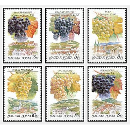 Ungaria 1990 - Viticultura, struguri, serie neuzata Ungaria 1990 - Viticultura, struguri, serie neuzata