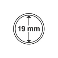 Capsule pentru monede, diametru interior 19mm, cutie 10buc.