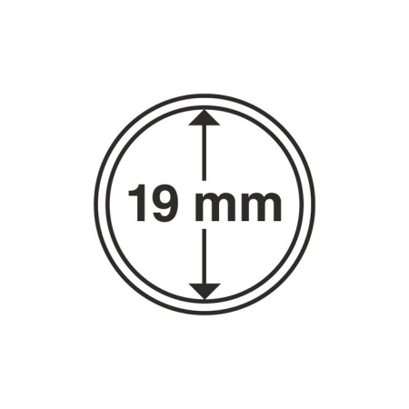 Capsule pentru monede, diametru interior 19mm, cutie 10buc.