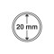 Capsule pentru monede, diametru interior 20mm, cutie 10buc.