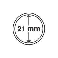 Capsule pentru monede, diametru interior 21mm, cutie 10buc.