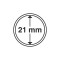 Capsule pentru monede, diametru interior 21mm, cutie 10buc.