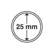 Capsule pentru monede, diametru interior 25mm, cutie 10 buc.