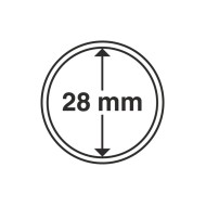 Capsule pentru monede, diametru interior 28mm, cutie 10buc.
