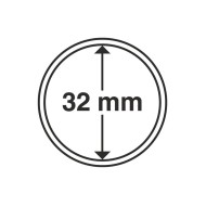 Capsule pentru monede, diametru interior 32mm, cutie 10buc.