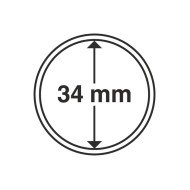 Capsule pentru monede, diametru interior 34mm, cutie 10buc.