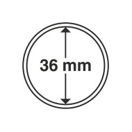 Capsule pentru monede, diametru interior 36mm, cutie 10buc.