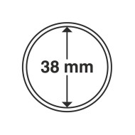 Capsule pentru monede, diametru interior 38mm, cutie 10buc.