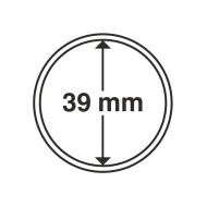 Capsule pentru monede, diametru interior 39mm, cutie 10buc.