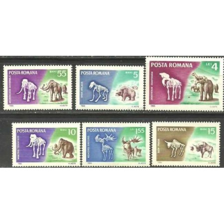 1966 - Animale preistorice, serie neuzata