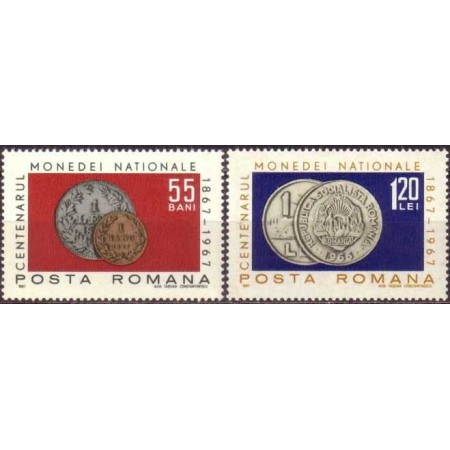 1967 - Centenarul monedei nationale, serie neuzata