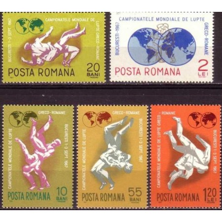 1967 - Campionatele mondiale de lupte greco-romane, sport, serie neuzata