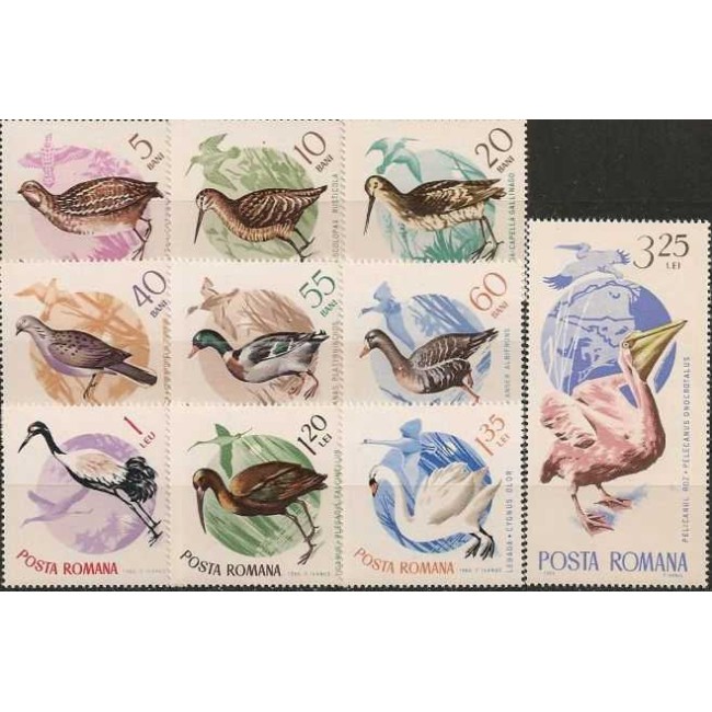 1965 - Vanatul migrator, pasari, serie neuzata