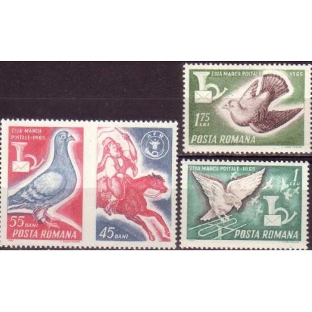 1965 - Ziua marcii postale, serie neuzata