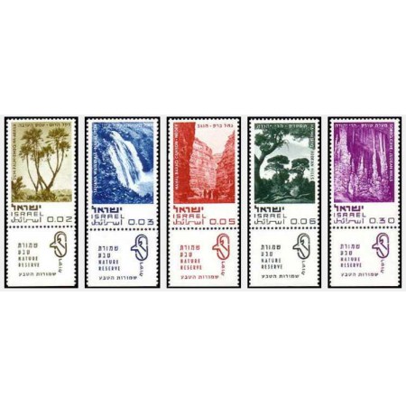 Israel 1970 - Natura, rezervatii, serie neuzata cu tab Israel 1970 - Natura, rezervatii, serie neuzata cu tab