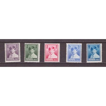 1930 - Mihai I - uzuale, format mic, serie nestampilata