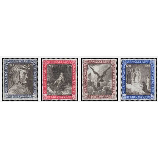 San Marino 1965 - Dante Alighieri, serie neuzata