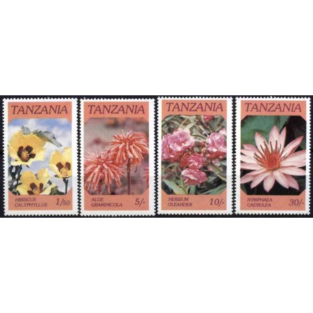 Tanzania 1986 - Flori, serie neuzata Tanzania 1986 - Flori, serie neuzata