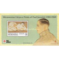 Micronesia 1991 - Paul Jacoulet, pictura, colita neuzata